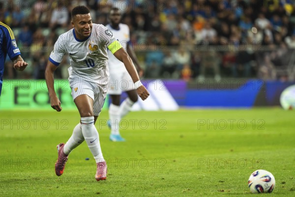 WROCLAW, POLAND - SEPTEMBER 5, 2025: Qualifications for FIFA 2026. Football match Ukraine vs France 0:2. Mbappe Kylian