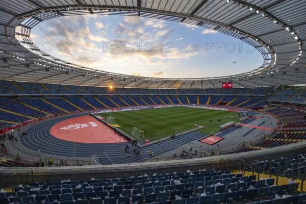 CHORZOW, POLAND - SEPTEMBER 7, 2025: Qualifications for FIFA 2026. Football match Poland vs Finland. Aerial view at the Silesian Stadium