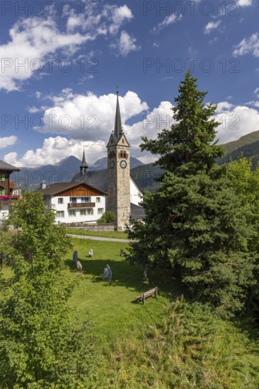 Sontg Vigeli Church, Sedrun, Grisons, Switzerland