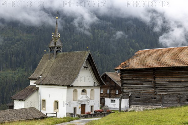 Caplutta Nossa Dunna de la Naiv, chapel Sta. Maria zum Schnee, Zarcuns, Sedrun, Tujetsch, Surselva, Graubünden, Switzerland