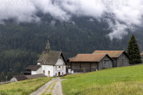 Caplutta Nossa Dunna de la Naiv, chapel Sta. Maria zum Schnee, Zarcuns, Sedrun, Tujetsch, Surselva, Graubünden, Switzerland