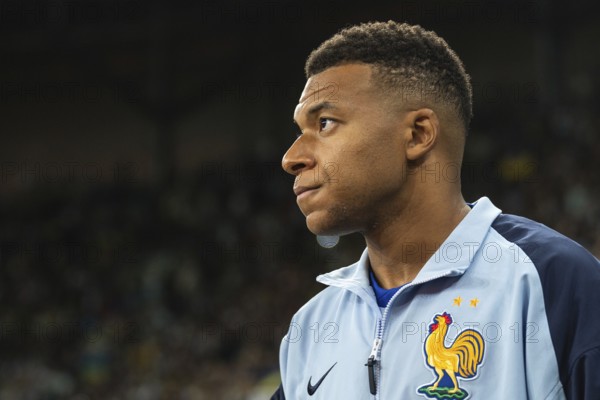 WROCLAW, POLAND - SEPTEMBER 5, 2025: Qualifications for FIFA 2026. Football match Ukraine vs France 0:2. Portait of Mbappe Kylian