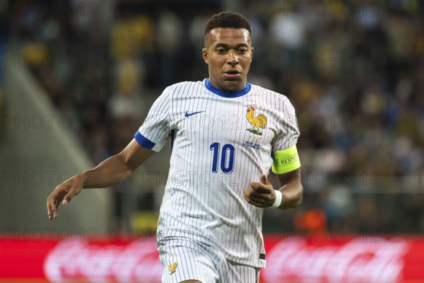 WROCLAW, POLAND - SEPTEMBER 5, 2025: Qualifications for FIFA 2026. Football match Ukraine vs France 0:2. Mbappe Kylian captain