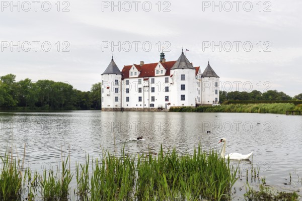 Glücksburg Castle, residential castle, moated castle with museum, Renaissance architecture, Glücksburg, Germany