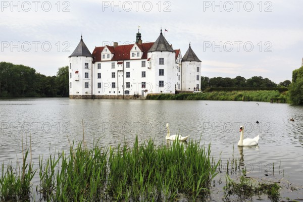 Glücksburg Castle, residential castle, moated castle with museum, Renaissance architecture, Glücksburg, Germany