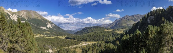 Alluvial plain near Alpe Gana, Sorgente del Brenno, headwaters, Lukmanier Pass, Blenio, Ticino, Switzerland
