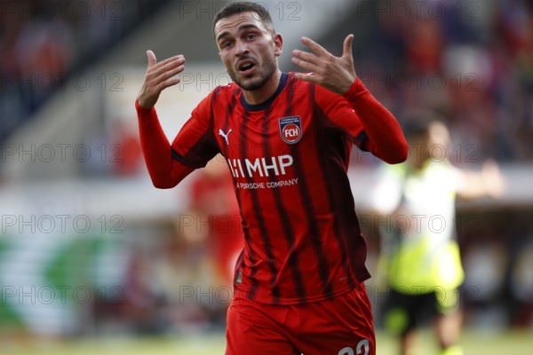 Football, Bundesliga 1, Matchday 3, 2025/2026, 1. FC Heidenheim vs. Borussia Dortmund, 13/09/2025, Voith-Arena, Heidenheim, Germany, Arijon IBRAHIMOVIC 1. FC Heidenheim 22