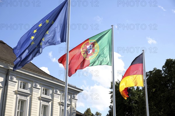 Flags: Europe, Portugal and Germany - Citizens' Festival of the Federal President, Bellevue Palace, Berlin, 12.9.25
