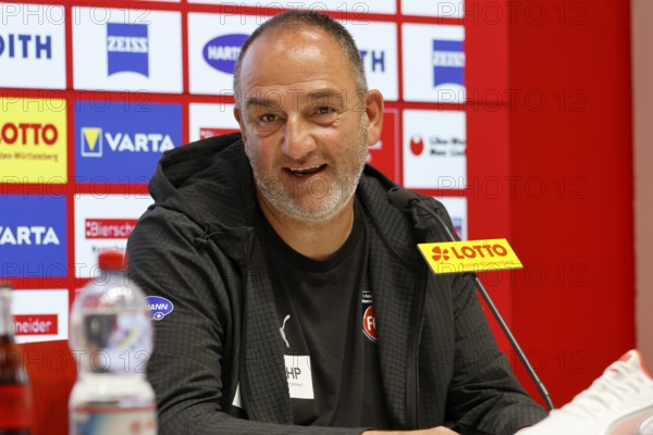 Football, Bundesliga 1, Matchday 3, 2025/2026, 1. FC Heidenheim vs. Borussia Dortmund, 13/09/2025, Voith-Arena, Heidenheim, Germany, Frank SCHMIDT Coach 1. FC Heidenheim at the press conference