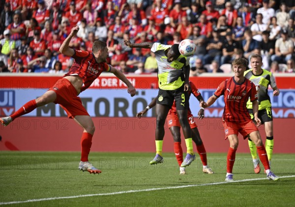 Goal kick Action Goal chance Serhou Guirassy Borussia Dortmund BVB (09) Voith-Arena, Heidenheim, Baden-Württemberg, Germany