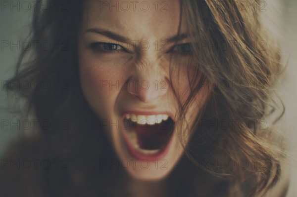 Negative emotion of anger and being displeased and frustrated, AI generated