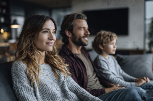 Family enjoying dinner together in the backyard during sunset, AI generated