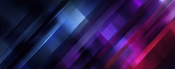 Dark blue violet purple fuchsia magenta pink red modern abstract background. Geometric s ahape. Diagonal line stripe triangle. Light glow bright shine metalic, AI generated