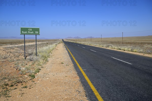 Road sign on the C13 near Aus, Karas Region, Namibia