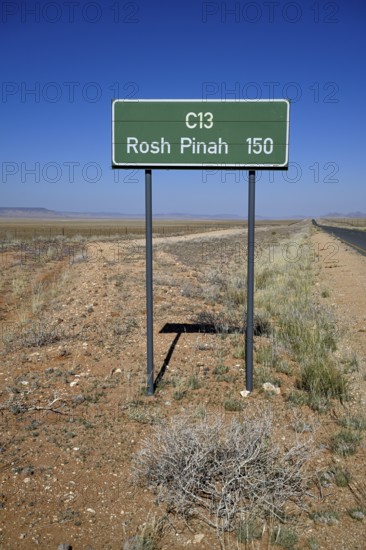 Road sign on the C13 near Aus, Karas Region, Namibia