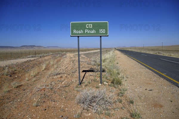 Road sign on the C13 near Aus, Karas Region, Namibia