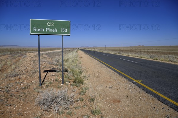 Road sign on the C13 near Aus, Karas Region, Namibia