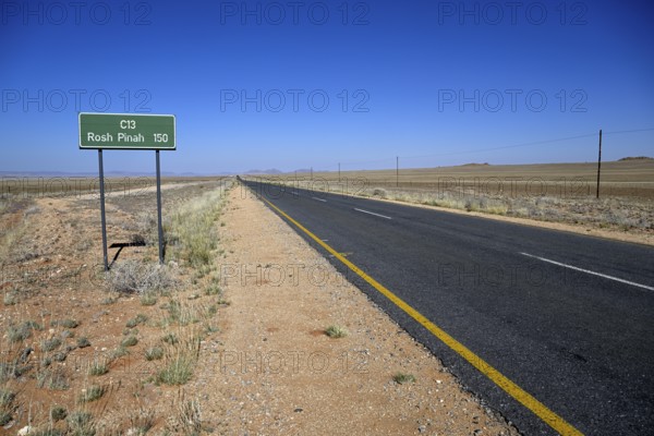 Road sign on the C13 near Aus, Karas Region, Namibia