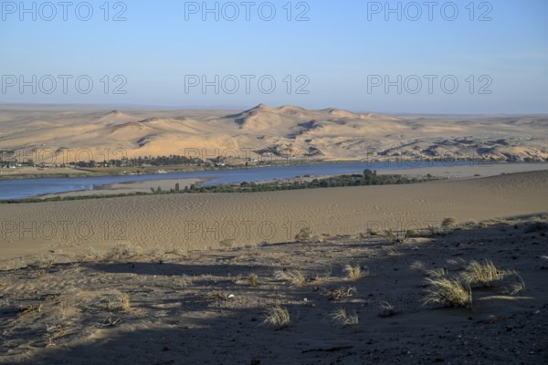 Landscape along the Oranje River, near Oranjemund, Karas Region, Namibia