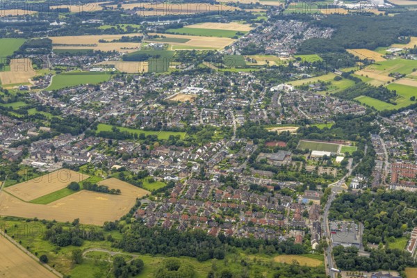 Aerial view, view of Rumeln-Kaldenhausen, Duisburg, Ruhr area, North Rhine-Westphalia, Germany, DE, Europe, aerial view, aerial photography, aerial photography, overview, bird's-eye view, overview