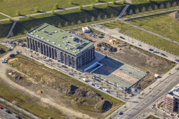 Aerial view, Technology Park Phoenix-West, Assmann Beraten+Planen, Hörde, Dortmund, Ruhr area, North Rhine-Westphalia, Germany, Antonio-Segni-Straße, DE, Europe, commercial enterprises, commercial area, commercial park, commercial location, commercial use, industrial area, industrial location, aerial photograph, aerial photography, aerial photography, overview, bird's-eye view, bird's-eye view, overview