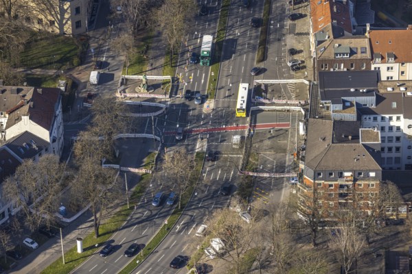 Aerial view, construction site Ostwall corner Arndtstraße, City, Dortmund, Ruhr area, North Rhine-Westphalia, Germany, DE, Europe, aerial view, aerial photography, aerial photography, overview, bird's-eye view, overview