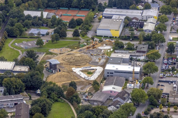 Aerial view, Skatepark Hombruch BMX and Mountainbike area in the district Menglinghausen in Dortmund, Ruhr area, North Rhine-Westphalia, Germany, Bikepark, DE, Dortmund, Europe, leisure facility, aerial view, aerial photography, aerial photography, sports, overview, birds-eyes view, overview