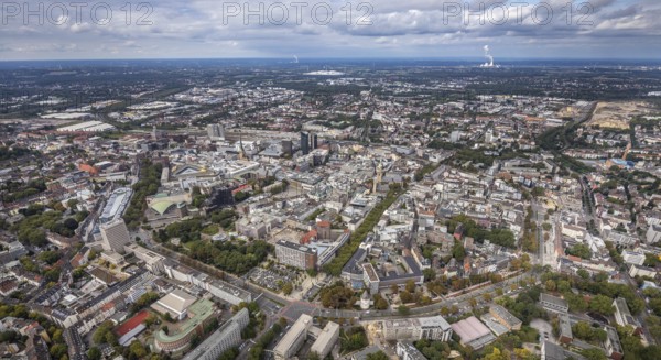 Aerial view, Wallring of the city in Dortmund, Ruhr area, North Rhine-Westphalia, Germany, City, DE, Dortmund, Europe, city centre, aerial view, aerial photography, aerial photography, townscape, city area, city centre, overview, bird's eye view, Wallstraßen, birds-eyes view, overview