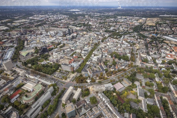 Aerial view, Wallring of the city in Dortmund, Ruhr area, North Rhine-Westphalia, Germany, City, DE, Dortmund, Europe, city centre, aerial view, aerial photography, aerial photography, townscape, city area, city centre, overview, bird's eye view, Wallstraßen, birds-eyes view, overview