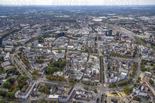 Aerial view, Wallring of the city in Dortmund, Ruhr area, North Rhine-Westphalia, Germany, City, DE, Dortmund, Europe, city centre, aerial view, aerial photography, aerial photography, townscape, city area, city centre, overview, bird's eye view, Wallstraßen, birds-eyes view, overview