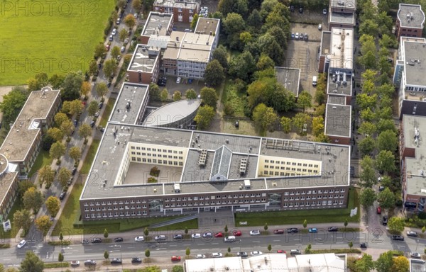 Aerial view of the TZDO - TechnologieZentrumDortmund GmbH, Technische Universität Dortmund Campus Nord with the TZDO building technology centre in the district Eichlinghofen in Dortmund, Ruhr area, North Rhine-Westphalia, Germany, education, educational institution, Campus Nord, DE, Dortmund, Emil-Figge-Straße, Europe, aerial view, aerial photograph, aerial photography, aerial photography, TU Dortmund, Technische Universität Dortmund, overview, University of Dortmund, bird's eye view, birds-eyes view, overview
