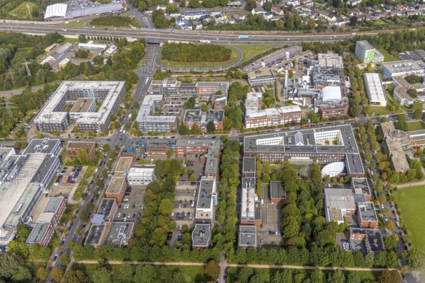 Aerial view of the TZDO - TechnologieZentrumDortmund GmbH, Technische Universität Dortmund Campus Nord with the TZDO building technology centre in the district Eichlinghofen in Dortmund, Ruhr area, North Rhine-Westphalia, Germany, education, educational institution, Campus Nord, DE, Dortmund, Emil-Figge-Straße, Europe, aerial view, aerial photograph, aerial photography, aerial photography, TU Dortmund, Technische Universität Dortmund, overview, University of Dortmund, bird's eye view, birds-eyes view, overview