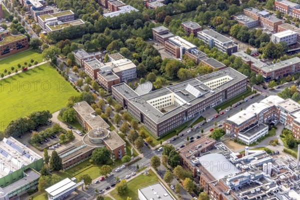 Aerial view of the TZDO - TechnologieZentrumDortmund GmbH, Technische Universität Dortmund Campus Nord with the TZDO building technology centre in the district Eichlinghofen in Dortmund, Ruhr area, North Rhine-Westphalia, Germany, education, educational institution, Campus Nord, DE, Dortmund, Emil-Figge-Straße, Europe, aerial view, aerial photograph, aerial photography, aerial photography, TU Dortmund, Technische Universität Dortmund, overview, University of Dortmund, bird's eye view, birds-eyes view, overview