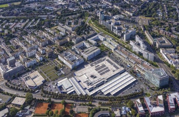 Aerial view of the future METRO campus in Düsseldorf Flingern at METROstraße 1, Flingern, Düsseldorf, Rhineland, North Rhine-Westphalia, Germany, DE, Europe, aerial photograph, birds-eyes view, aerial photography, aerial photography, overview, bird's eye view