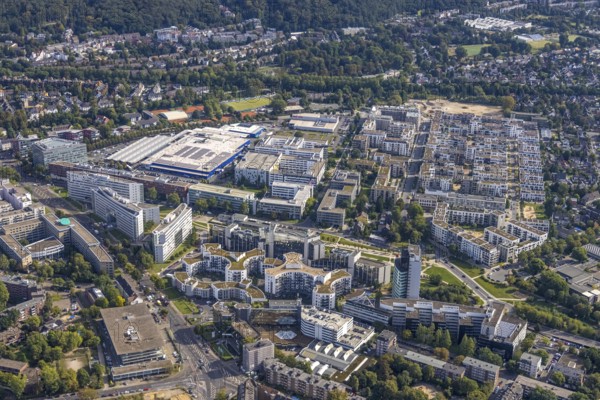 Aerial view of the future METRO campus in Düsseldorf Flingern at METROstraße 1, Flingern, Düsseldorf, Rhineland, North Rhine-Westphalia, Germany, DE, Europe, aerial photograph, birds-eyes view, aerial photography, aerial photography, overview, bird's eye view