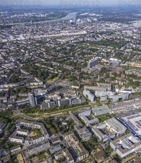 Aerial view of the future METRO campus in Düsseldorf Flingern at METROstraße 1, Flingern, Düsseldorf, Rhineland, North Rhine-Westphalia, Germany, DE, Europe, aerial photograph, birds-eyes view, aerial photography, aerial photography, overview, bird's eye view