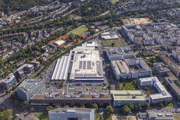 Aerial view of the future METRO campus in Düsseldorf Flingern at METROstraße 1, Flingern, Düsseldorf, Rhineland, North Rhine-Westphalia, Germany, DE, Europe, aerial photograph, birds-eyes view, aerial photography, aerial photography, overview, bird's eye view