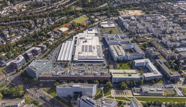 Aerial view of the future METRO campus in Düsseldorf Flingern at METROstraße 1, Flingern, Düsseldorf, Rhineland, North Rhine-Westphalia, Germany, DE, Europe, aerial photograph, birds-eyes view, aerial photography, aerial photography, overview, bird's eye view