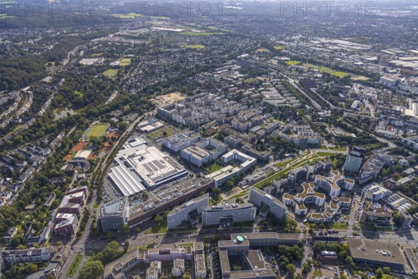 Aerial view of the future METRO campus in Düsseldorf Flingern at METROstraße 1, Flingern, Düsseldorf, Rhineland, North Rhine-Westphalia, Germany, DE, Europe, aerial photograph, birds-eyes view, aerial photography, aerial photography, overview, bird's eye view