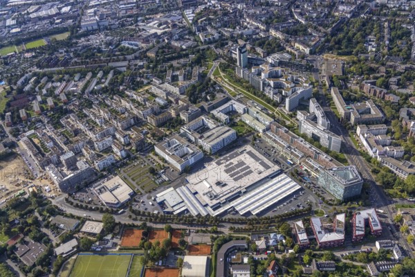 Aerial view of the future METRO campus in Düsseldorf Flingern at METROstraße 1, Flingern, Düsseldorf, Rhineland, North Rhine-Westphalia, Germany, DE, Europe, aerial photograph, birds-eyes view, aerial photography, aerial photography, overview, bird's eye view