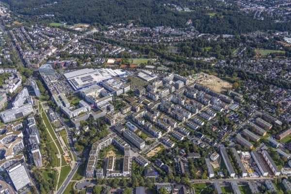 Aerial view of the future METRO campus in Düsseldorf Flingern at METROstraße 1, Flingern, Düsseldorf, Rhineland, North Rhine-Westphalia, Germany, DE, Europe, aerial photograph, birds-eyes view, aerial photography, aerial photography, overview, bird's eye view