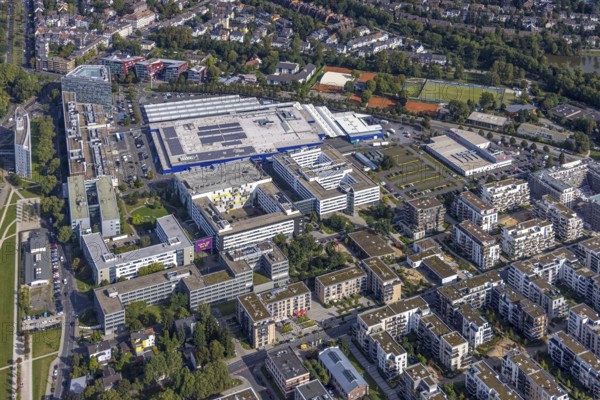 Aerial view of the future METRO campus in Düsseldorf Flingern at METROstraße 1, Flingern, Düsseldorf, Rhineland, North Rhine-Westphalia, Germany, DE, Europe, aerial photograph, birds-eyes view, aerial photography, aerial photography, overview, bird's eye view
