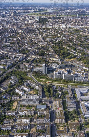 Aerial view of the future METRO campus in Düsseldorf Flingern at METROstraße 1, Flingern, Düsseldorf, Rhineland, North Rhine-Westphalia, Germany, DE, Europe, aerial photograph, birds-eyes view, aerial photography, aerial photography, overview, bird's eye view