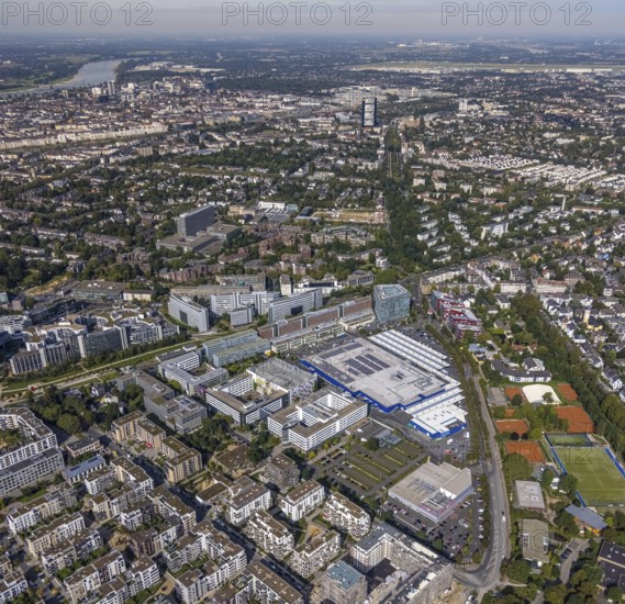 Aerial view of the future METRO campus in Düsseldorf Flingern at METROstraße 1, Flingern, Düsseldorf, Rhineland, North Rhine-Westphalia, Germany, DE, Europe, aerial photograph, birds-eyes view, aerial photography, aerial photography, overview, bird's eye view