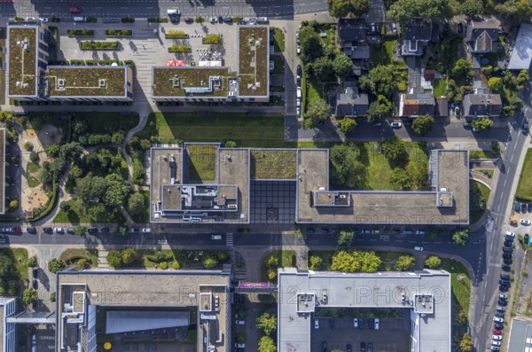 Aerial view of the future METRO campus in Düsseldorf Flingern at METROstraße 1, Flingern, Düsseldorf, Rhineland, North Rhine-Westphalia, Germany, DE, Europe, aerial photograph, birds-eyes view, aerial photography, aerial photography, overview, bird's eye view