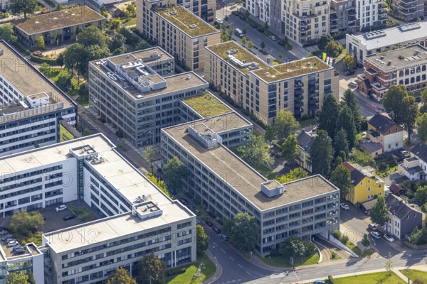 Aerial view of the future METRO campus in Düsseldorf Flingern at METROstraße 1, Flingern, Düsseldorf, Rhineland, North Rhine-Westphalia, Germany, DE, Europe, aerial photograph, birds-eyes view, aerial photography, aerial photography, overview, bird's eye view