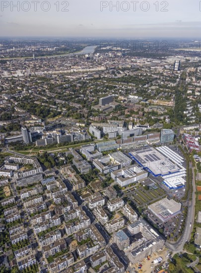 Aerial view of the future METRO campus in Düsseldorf Flingern at METROstraße 1, Flingern, Düsseldorf, Rhineland, North Rhine-Westphalia, Germany, DE, Europe, aerial photograph, birds-eyes view, aerial photography, aerial photography, overview, bird's eye view