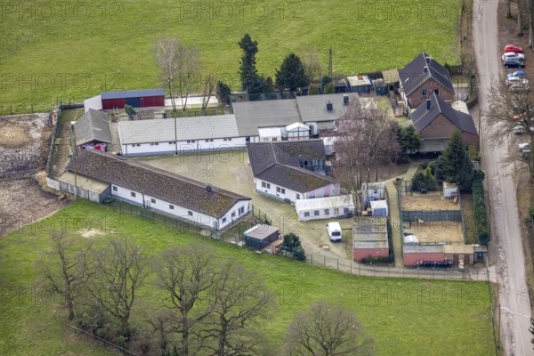 Aerial photo, animal shelter Tierfreunde Bottrop e.V. im Deutschen Tierschutzbund, Bottrop, Ruhr area, North Rhine-Westphalia, Germany, DE, Europe, aerial photo, aerial photography, aerial photography, animal welfare, overview, bird's eye view, birds-eyes view, overview