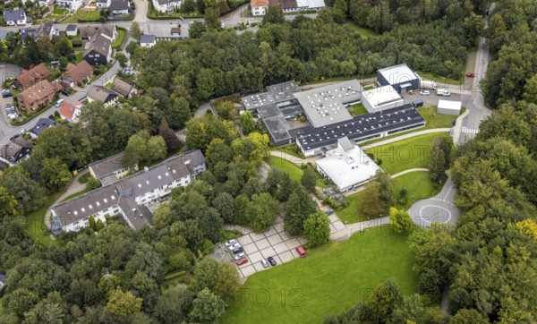 Aerial view, Specialist hospital Homborn and short-stay home Homborn in the district Zurstraße in Breckerfeld, Sauerland, North Rhine-Westphalia, Germany, Breckerfeld, DE, Europe, Healthcare, Hospital, Infirmary, Hospital, Aerial view, Aerial photography, Aerial photography, Medical facility, Medical aid, Overview, Bird's-eye view, overview, Medical care