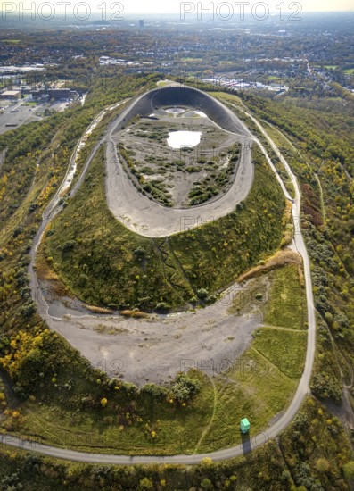 Aerial view, Haniel spoil tip in the Fuhlenbrock district of Bottrop, Ruhr area, North Rhine-Westphalia, Germany, spoil tip, Bottrop, DE, Europe, spoil tip, aerial view, aerial photography, aerial photography, overview, bird's-eye view, overview
